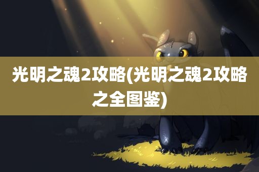 光明之魂2攻略(光明之魂2攻略之全图鉴)