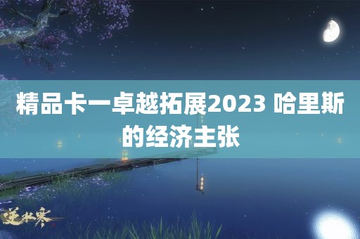 精品卡一卓越拓展2023 哈里斯的经济主张