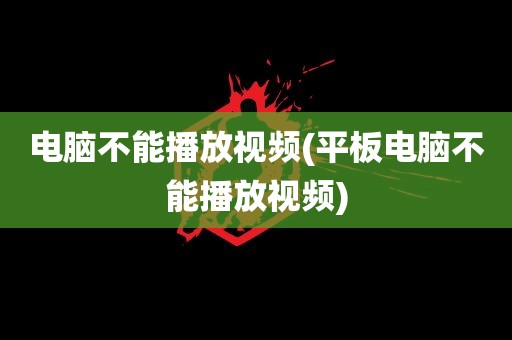 电脑不能播放视频(平板电脑不能播放视频)