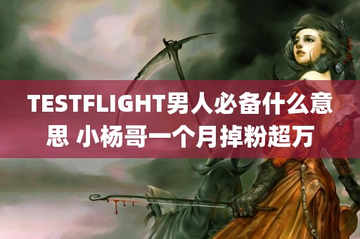 TESTFLIGHT男人必备什么意思 小杨哥一个月掉粉超万