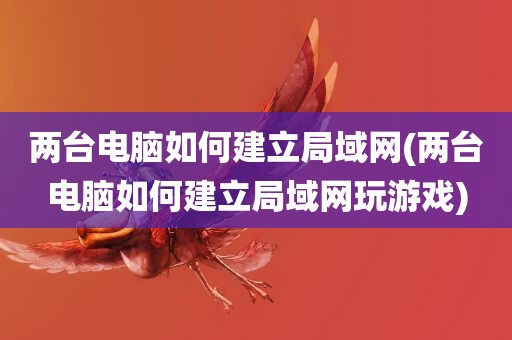 两台电脑如何建立局域网(两台电脑如何建立局域网玩游戏)