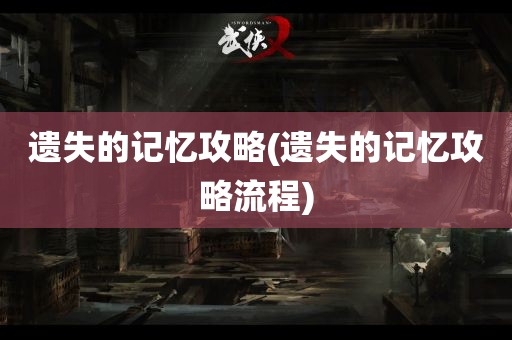 遗失的记忆攻略(遗失的记忆攻略流程)