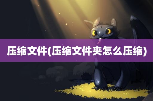 压缩文件(压缩文件夹怎么压缩)