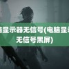 电脑显示器无信号(电脑显示器无信号黑屏)