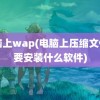 电脑上wap(电脑上压缩文件需要安装什么软件)