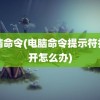 电脑命令(电脑命令提示符打不开怎么办)