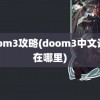 doom3攻略(doom3中文设置在哪里)