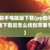 pp助手电脑版下载(pp助手电脑版下载后怎么传到苹果手机)