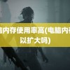 电脑内存使用率高(电脑内存可以扩大吗)