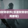 浪潮财务软件(浪潮财务软件使用教程)