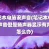笔记本电脑没声音(笔记本电脑没声音但是扬声器显示有声音怎么办)