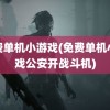 免费单机小游戏(免费单机小游戏公安开战斗机)