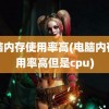 电脑内存使用率高(电脑内存使用率高但是cpu)