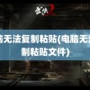 电脑无法复制粘贴(电脑无法复制粘贴文件)