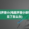 电脑声音小(电脑声音小喇叭不见了怎么办)