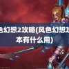 风色幻想2攻略(风色幻想攻略本有什么用)