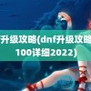 dnf升级攻略(dnf升级攻略1到100详细2022)