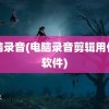 电脑录音(电脑录音剪辑用什么软件)