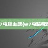 w7电脑主题(w7电脑截图)