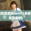 电脑配置命令(win11查看电脑配置命令)